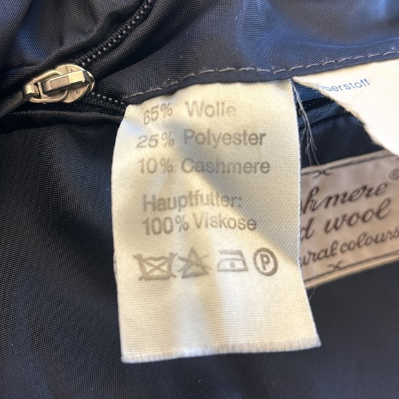 Cashmere & Wool Women’s Navy Classic Long Overcoat Size 12 - Picture 16 of 16